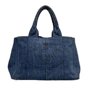 Prada Tote Canapa Navy